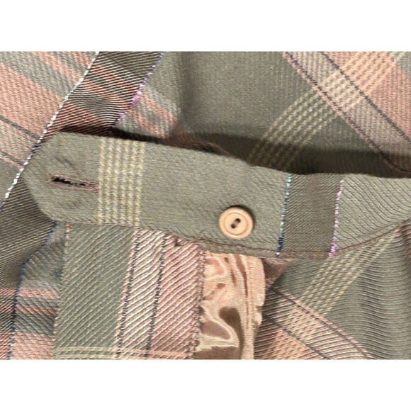 VINTAGE NWT! New Diane Von Furstenberg 12 Womens Long Pleated Plaid A-LINE Skirt - Picture 14 of 16